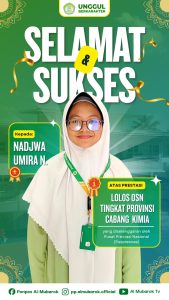 Santri Al-Mubarok Lolos OSN Tingkat Provinsi Cabang Kimia